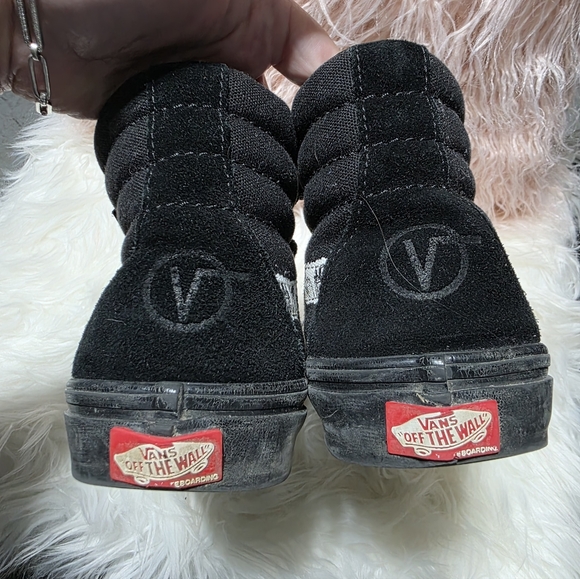 Vans Black Skate SK8 Hi Doodle Shoes - Picture 4 of 7